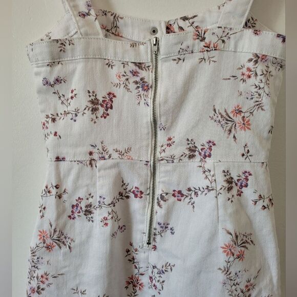No Boundaries Floral Overall Dress Mini Bodycon Sweetheart Neckline Cottagecore - Picture 10 of 11